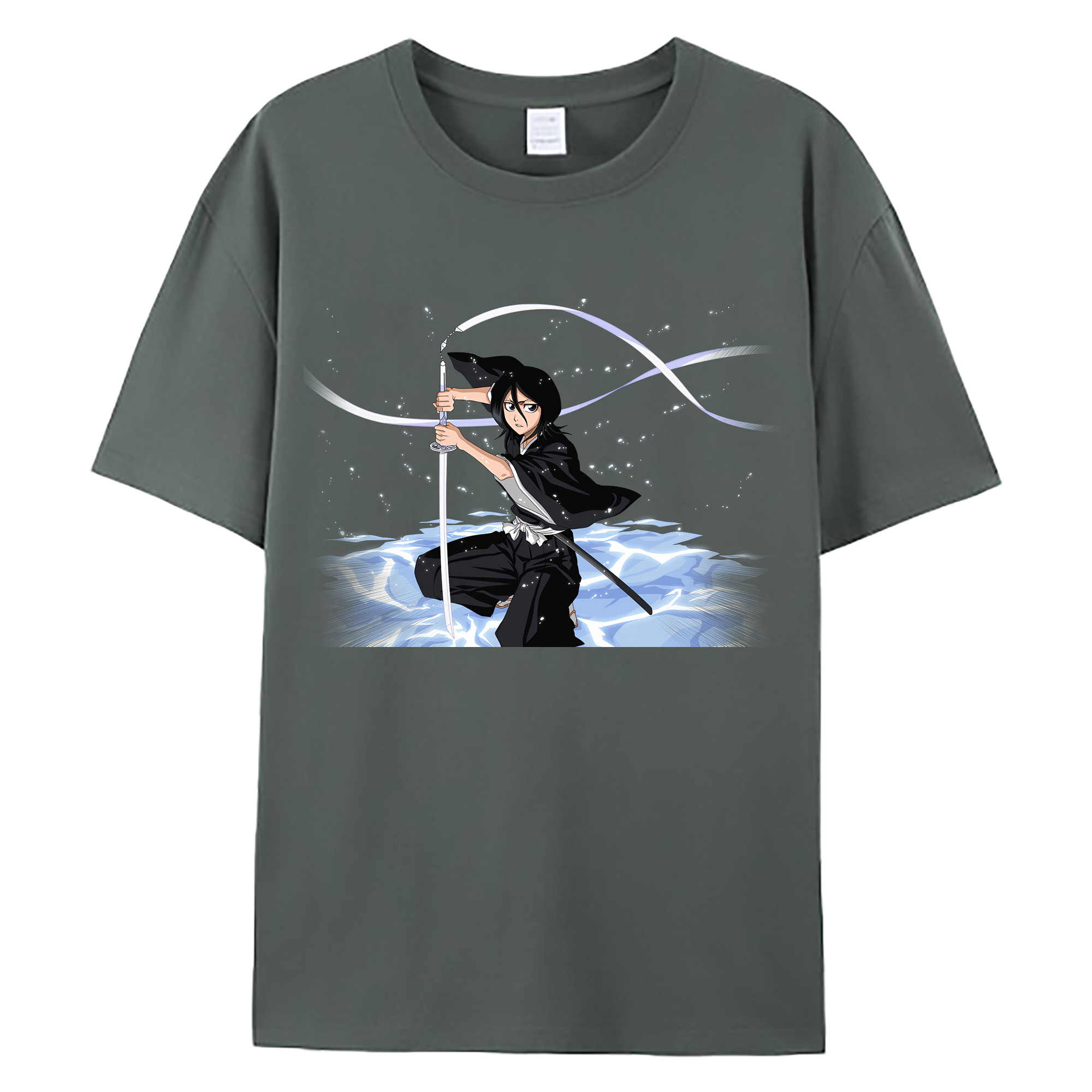 （画像用） ブリーチ 朽木ルキア BLEACH Kuchiki Rukia 綿100％ メンズ半袖Tシャツ｜肌触りやわらか＆通気性